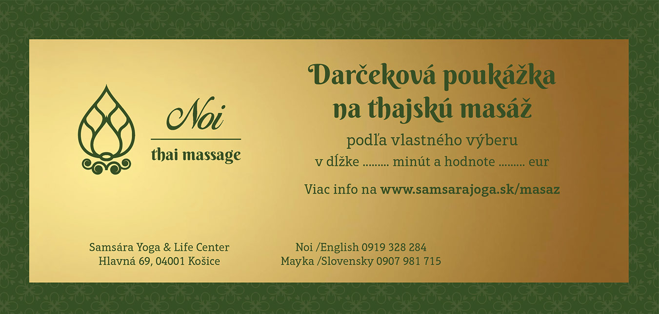 Thai massage gift voucher