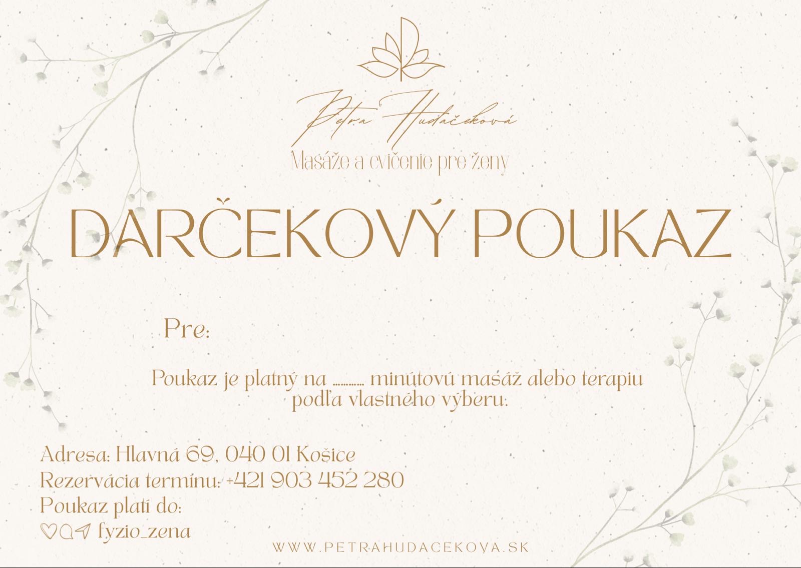 Therapy gift voucher
